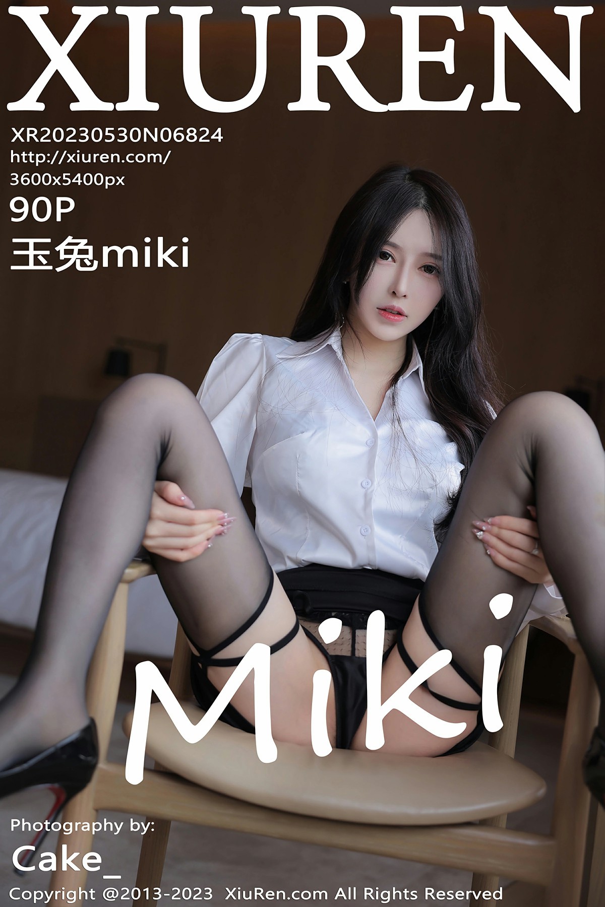 [XiuRen秀人网] 2023.05.30 No.6824 玉兔miki 黑色蕾丝内衣 性感写真