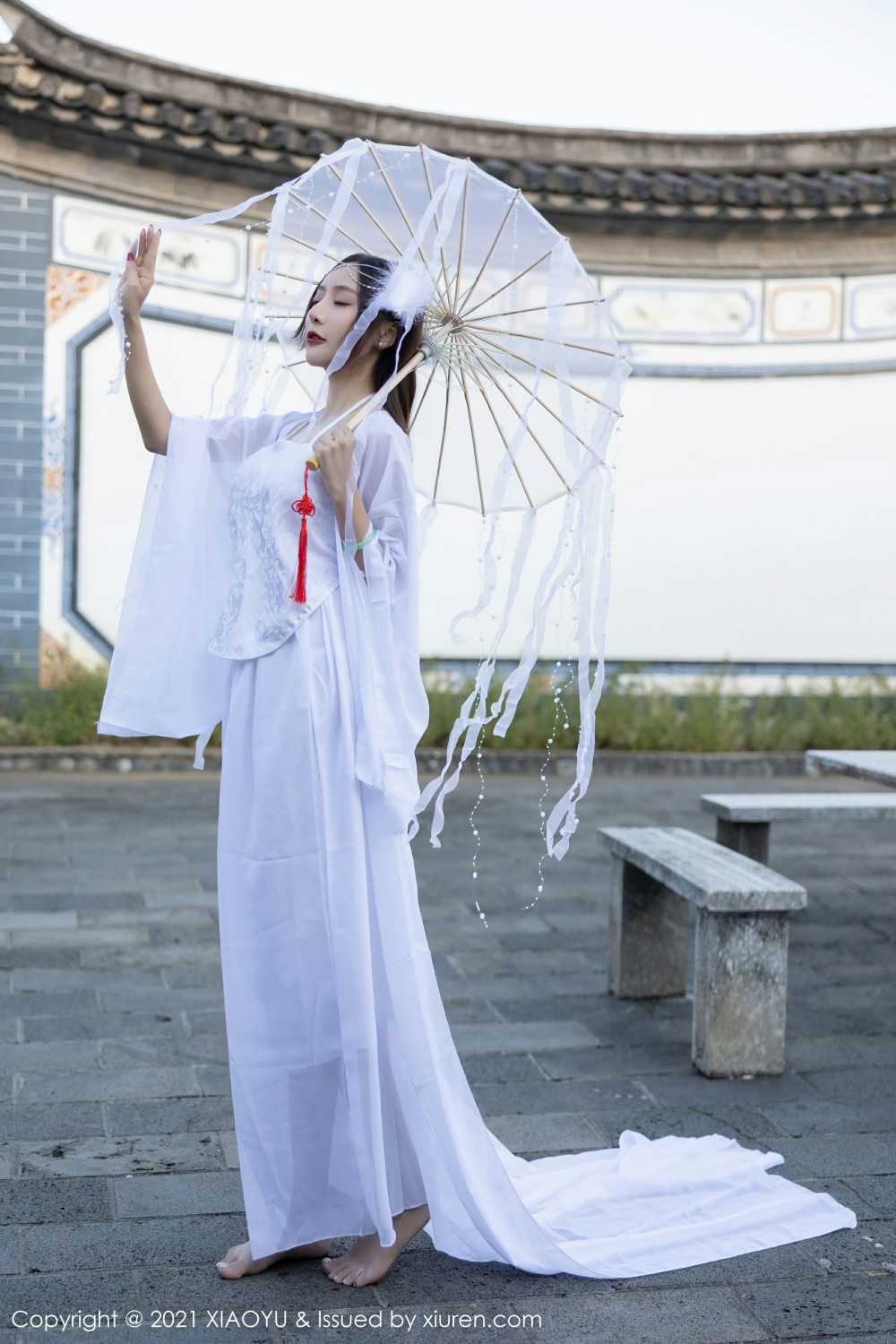 [XIAOYU语画界] 2021.12.09 VOL.672 王馨瑶yanni 精美白纱古装上衣 [71+1P]